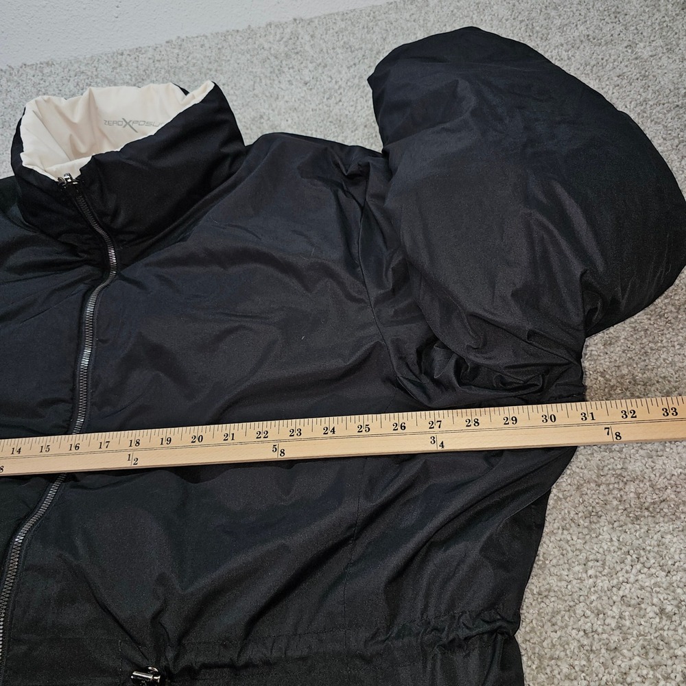 ZeroXposur Womens Reversible Down Quilted Puffer Coat Parka Black Cream 3X - Picture 5 of 9
